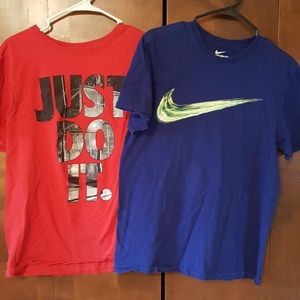 BOYS size large nike t shirts